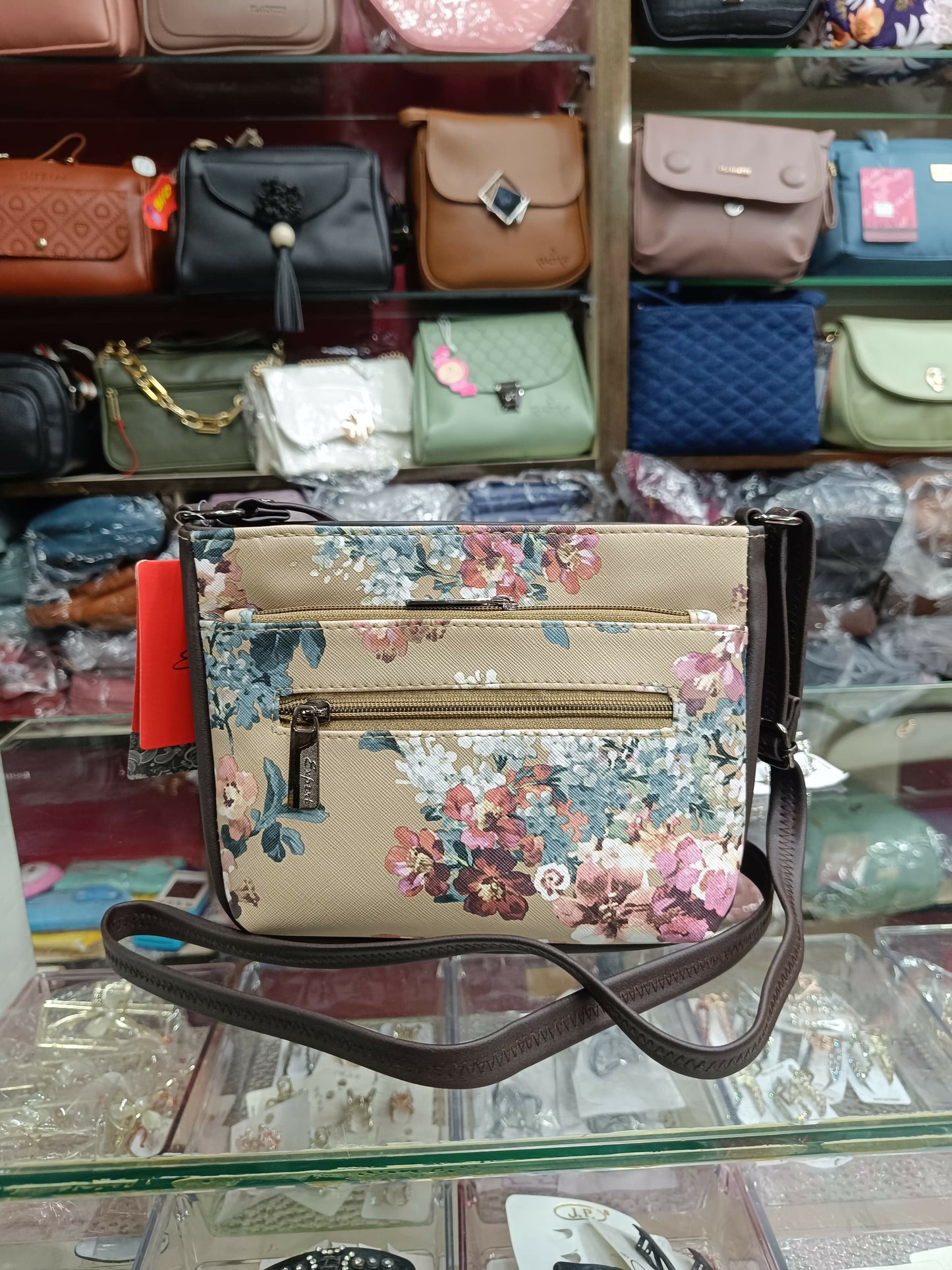 Floral printed multi-rows fashion sling bags for women / girls(TPT)