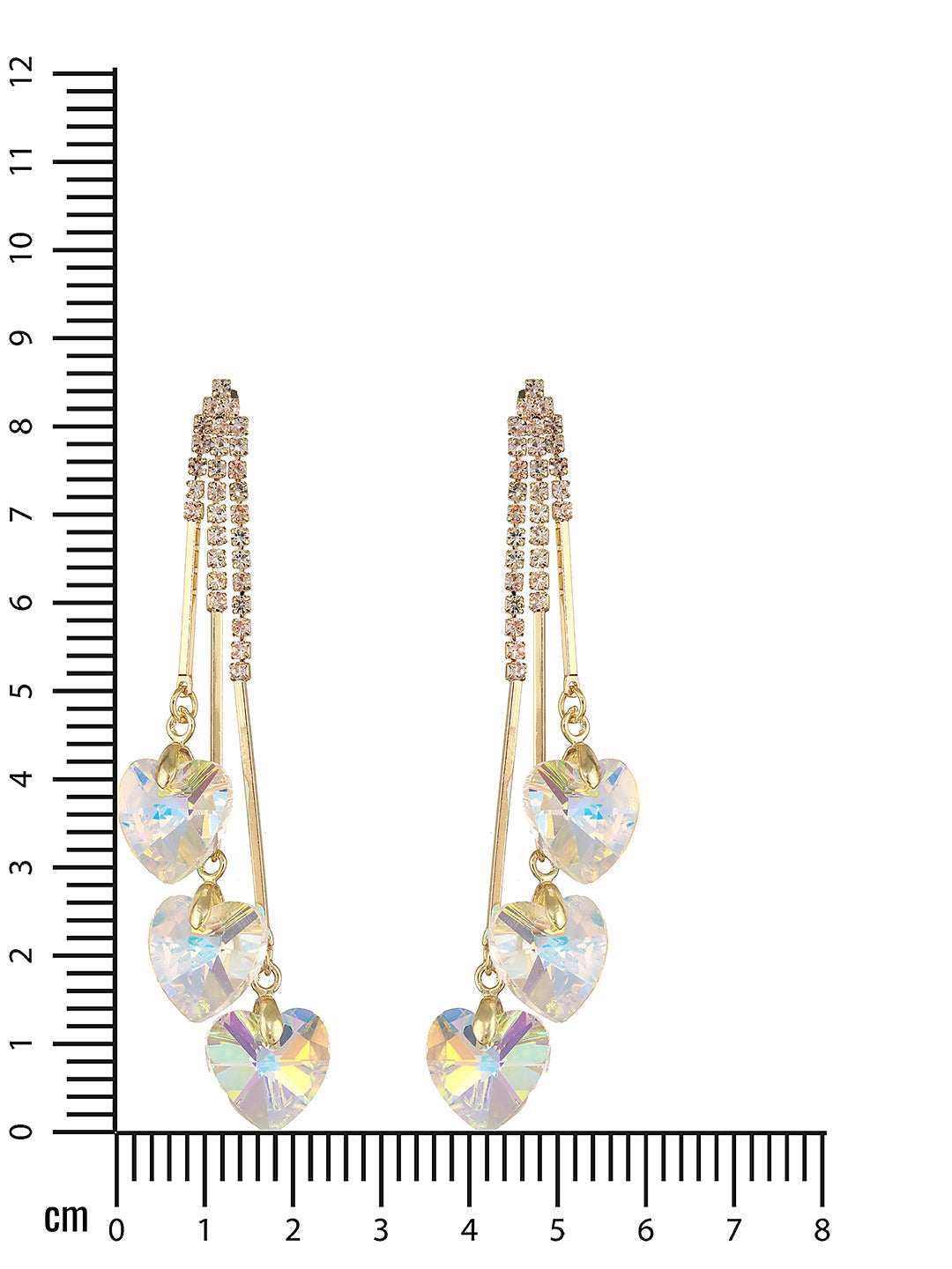 Jazz And Sizzle¬†Gold-Plated Silver Toned & Cz Stone-Studded Drop Earrings