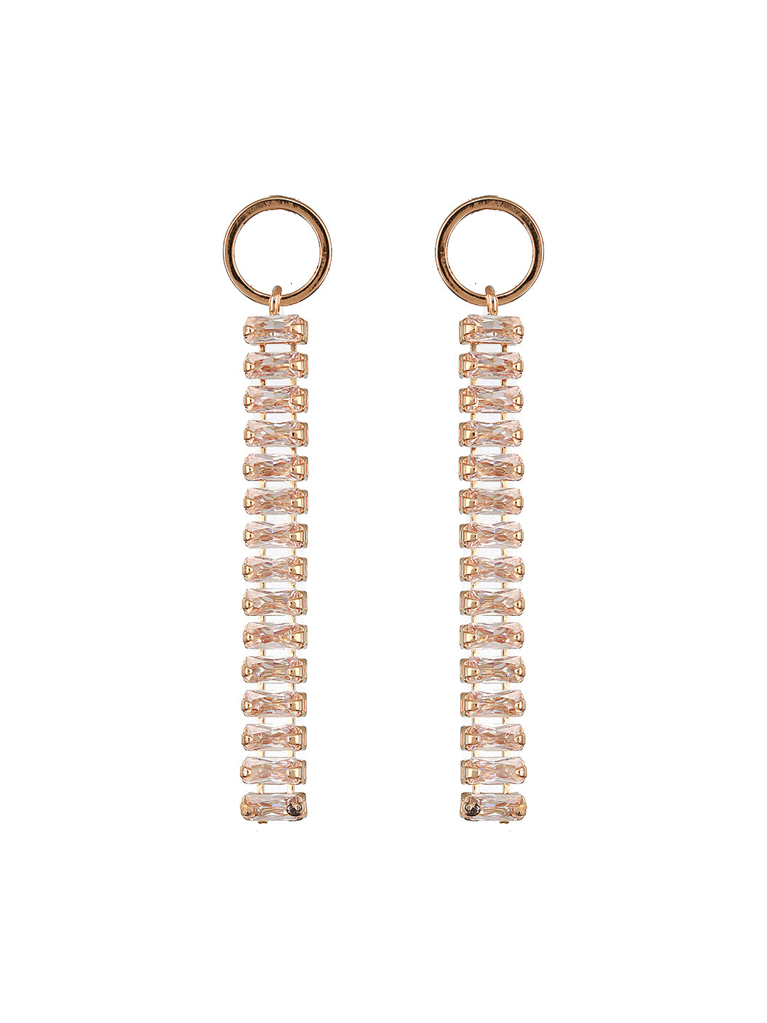 Gold Plated Contemporary Drop Earrings