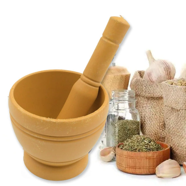 Mortar & Pestle Set – Traditional Spice Grinder for Kitchen & Herbs