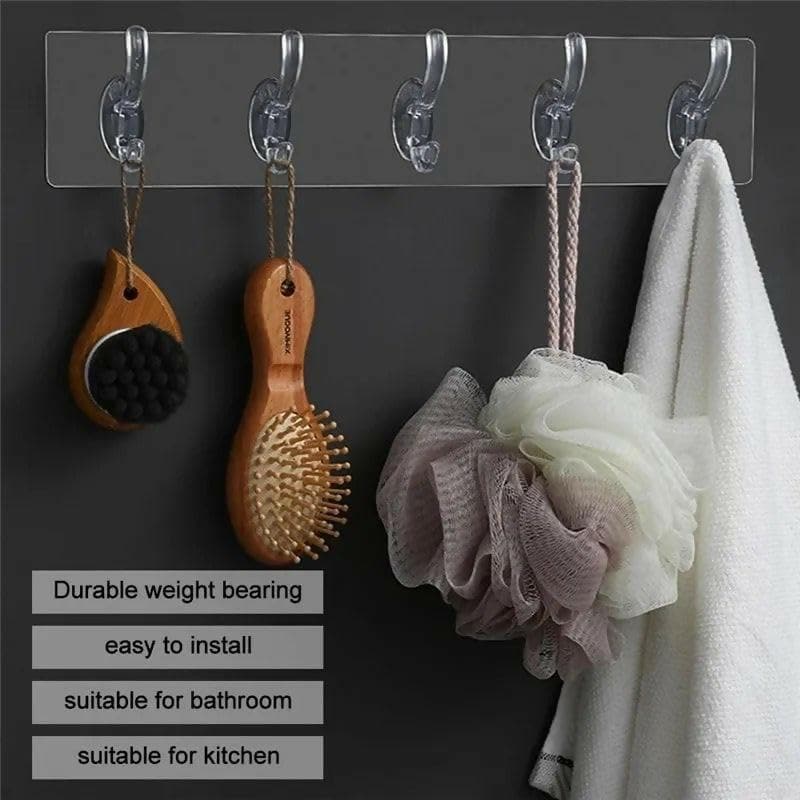 Adhesive Transparent Wall Hanger Hooks - HalfPe