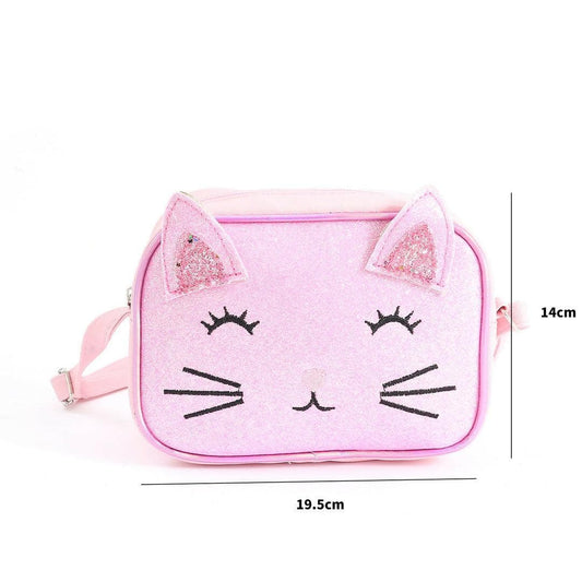 Adorable Cat Side Sling Bag (Pink) - HalfPe