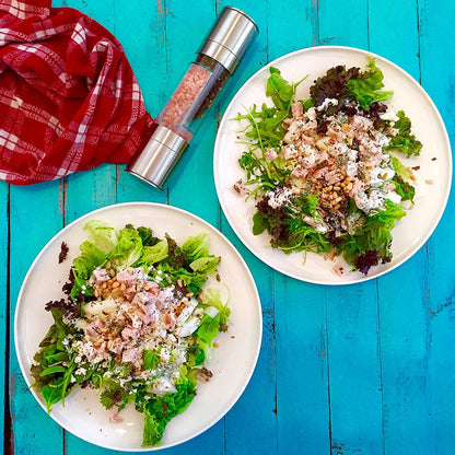 2-in-1 Stainless Steel Salt and Pepper Grinder with Adjustable Coarseness Dual-Chamber Manual Spice Mill for Kitchen, Table & Dining Use