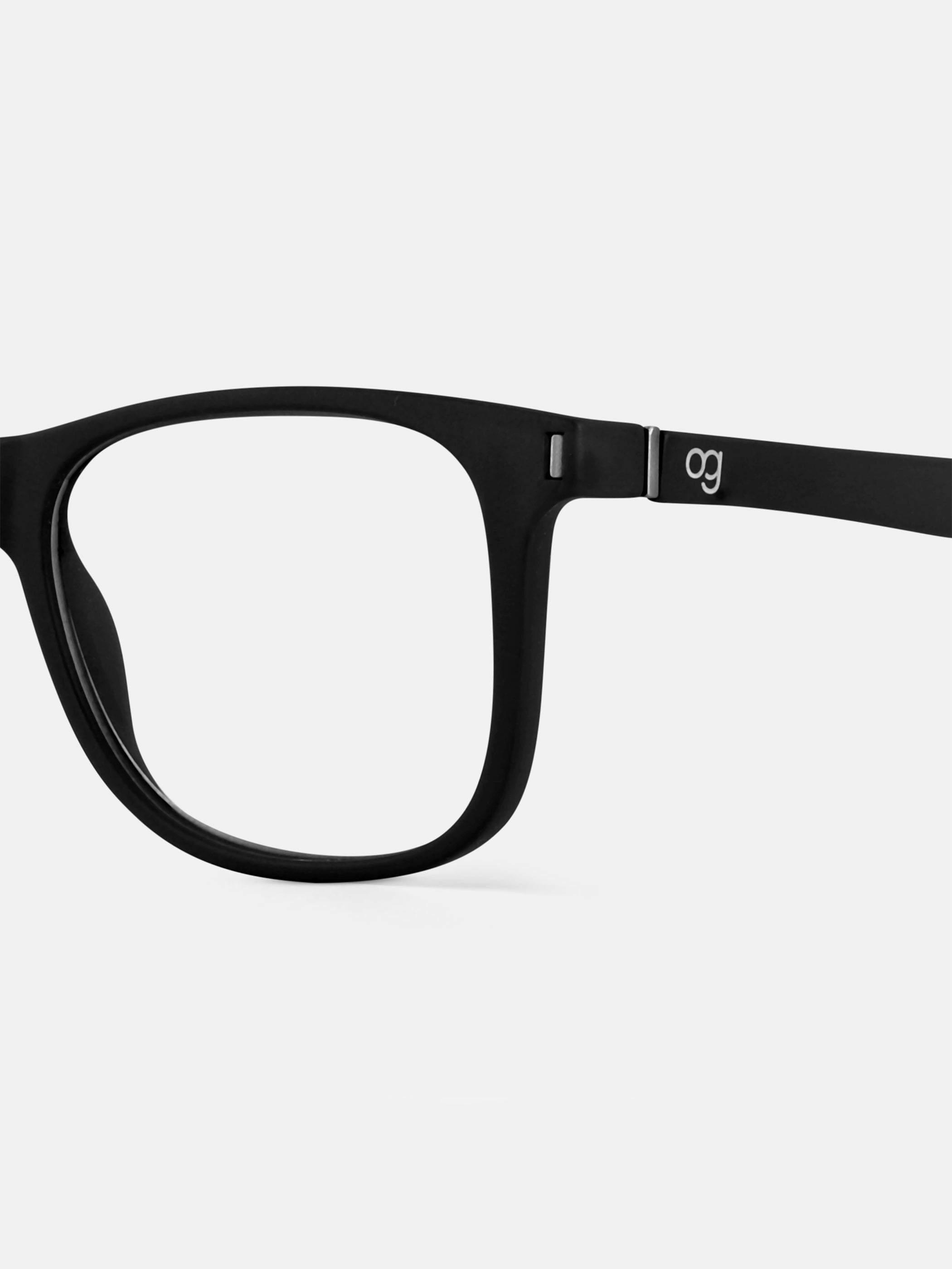 Black Noir Square Blue Screen Glasses - View 2