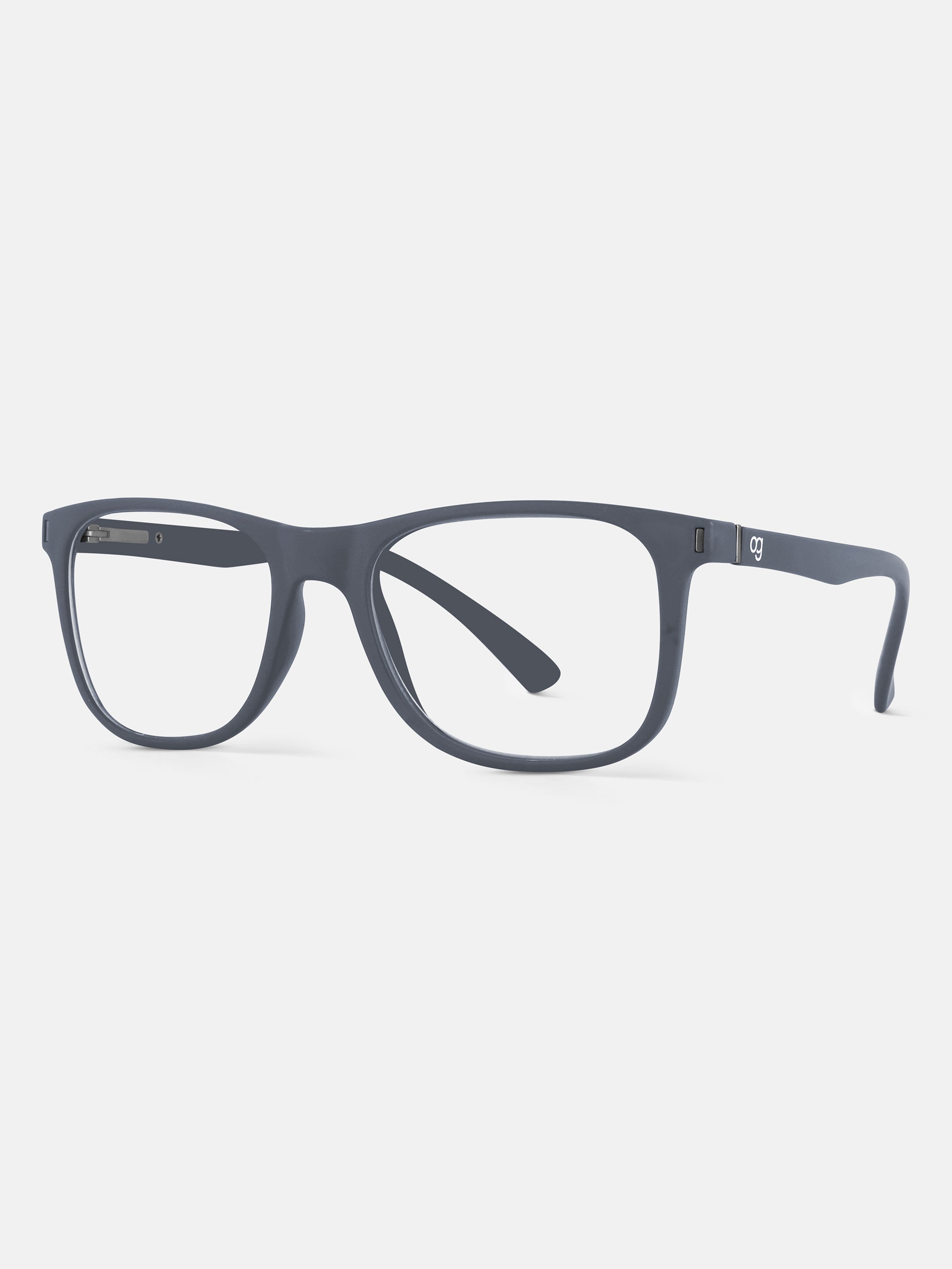 Grey Noir Square Blue Screen Glasses - View 20
