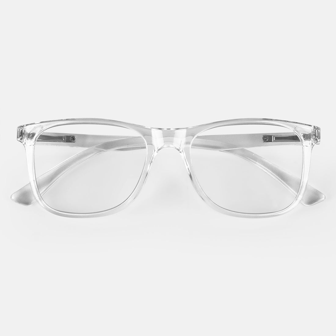 Transparent Noir Square Blue Screen Glasses - View 33