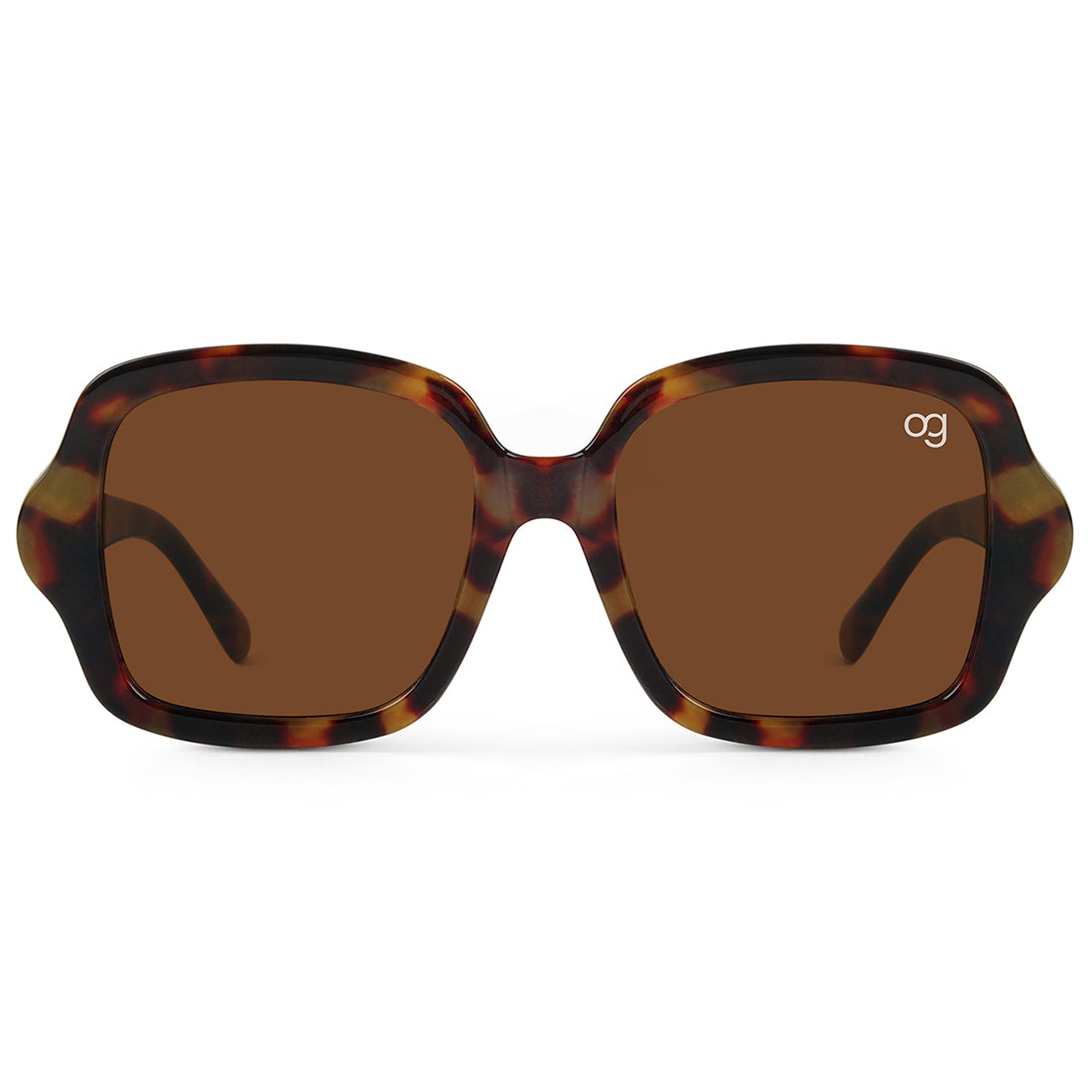 Brown Monochromatic Square Sunglasses - View 8