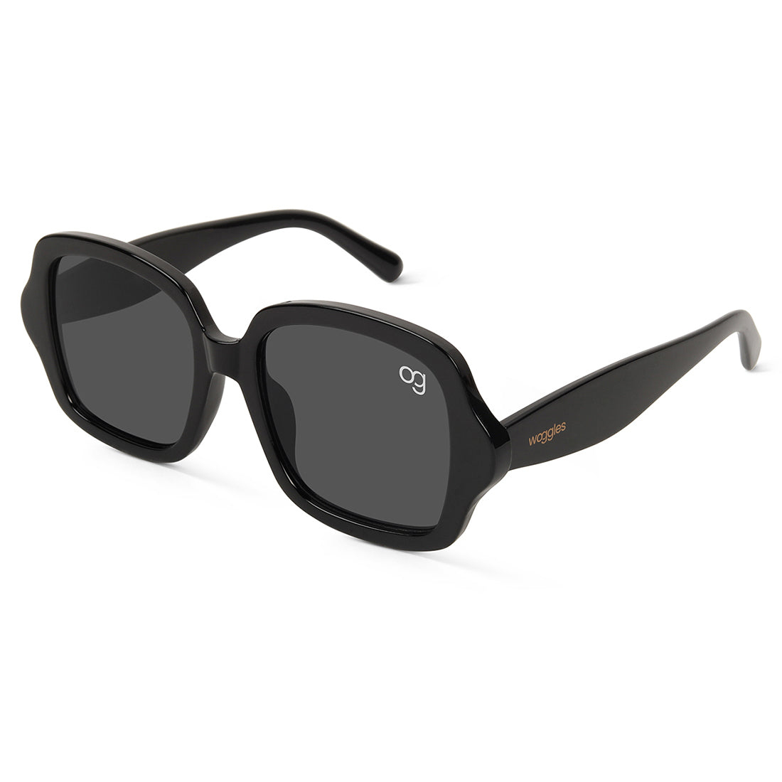 Black Monochromatic Square Sunglasses
