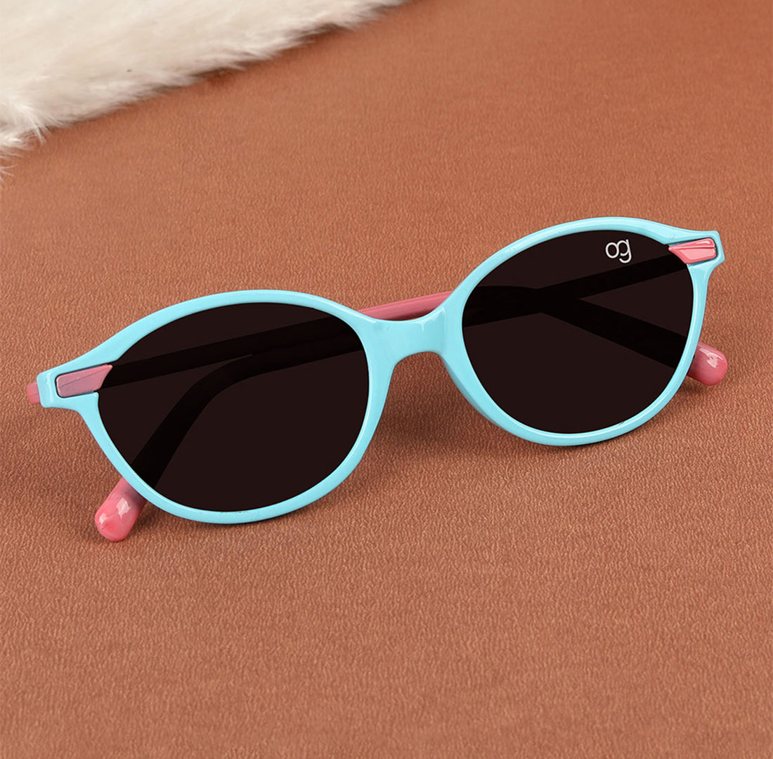 Blue Bubblebeam Kids Oval Sunglasses