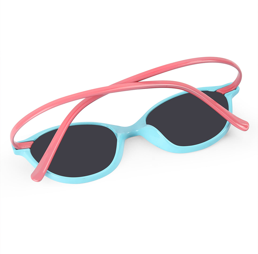Blue Bubblebeam Kids Oval Sunglasses - View 7