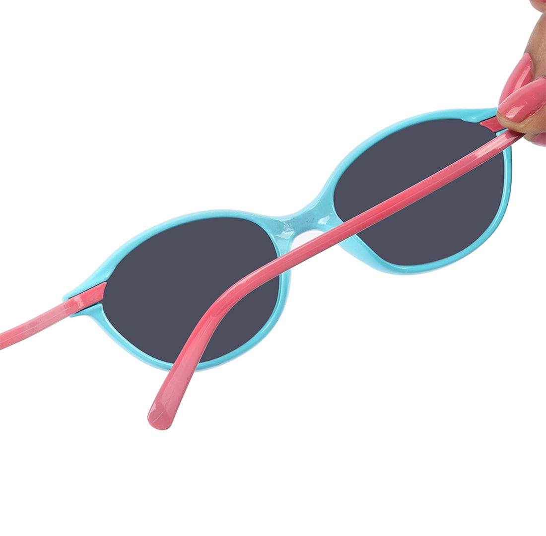 Blue Bubblebeam Kids Oval Sunglasses - View 10