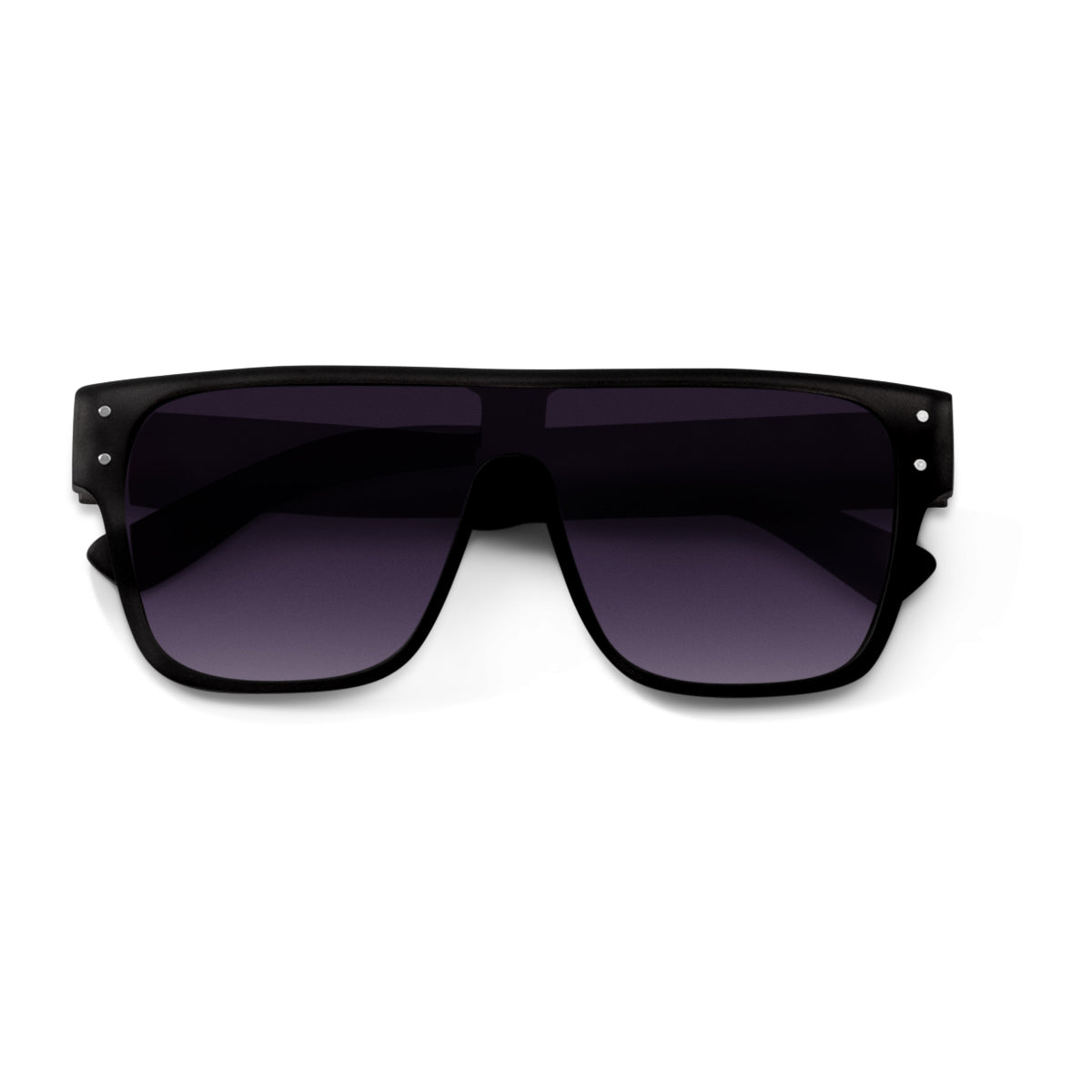 Purple X Matte Black Luminary Black Oversize Sunglasses - View 3