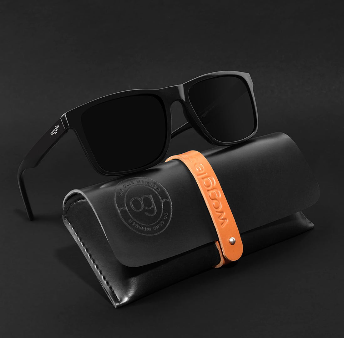 Black Auralite Polarized Square Sunglasses