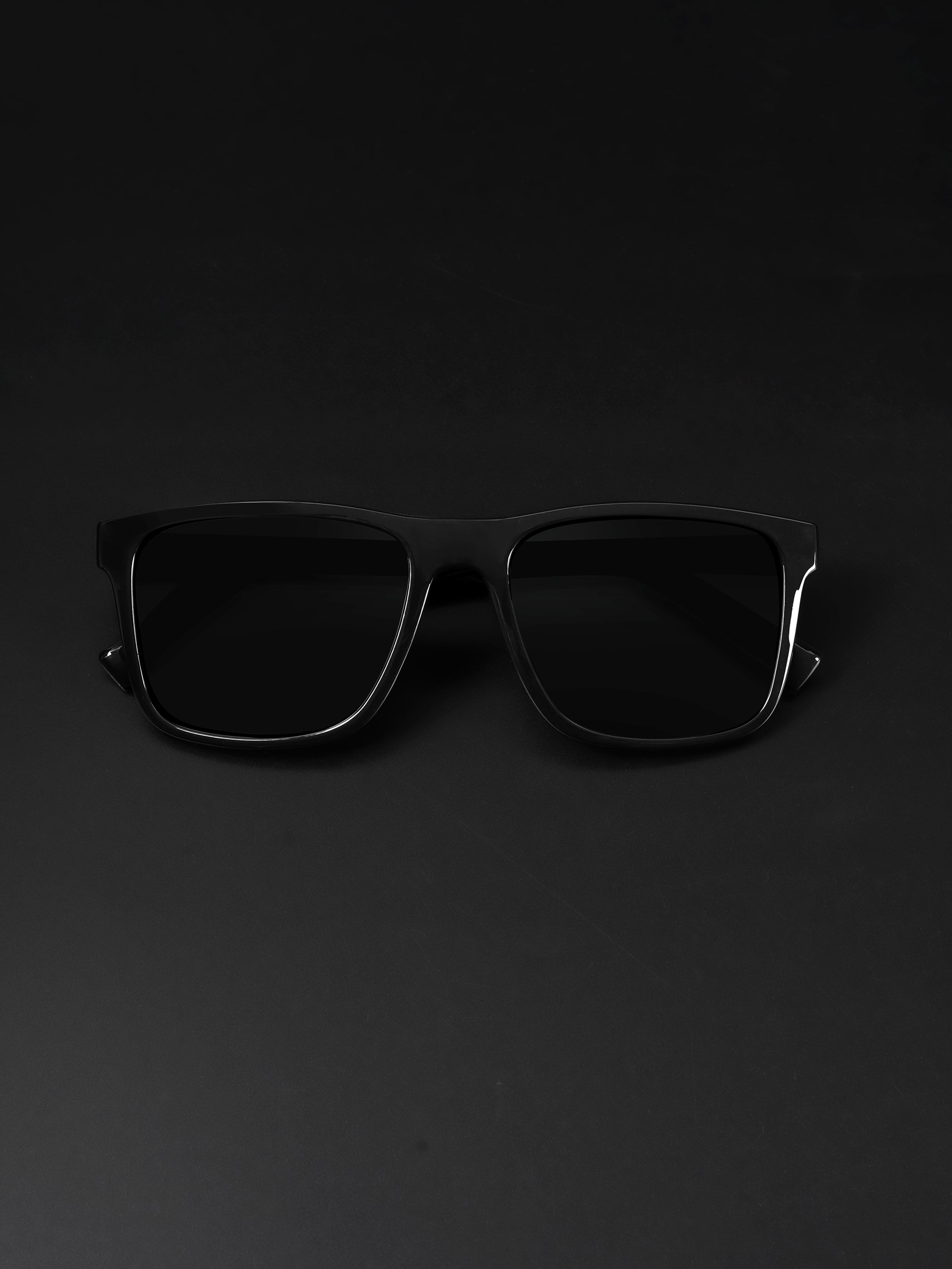Black Auralite Polarized Square Sunglasses - View 8