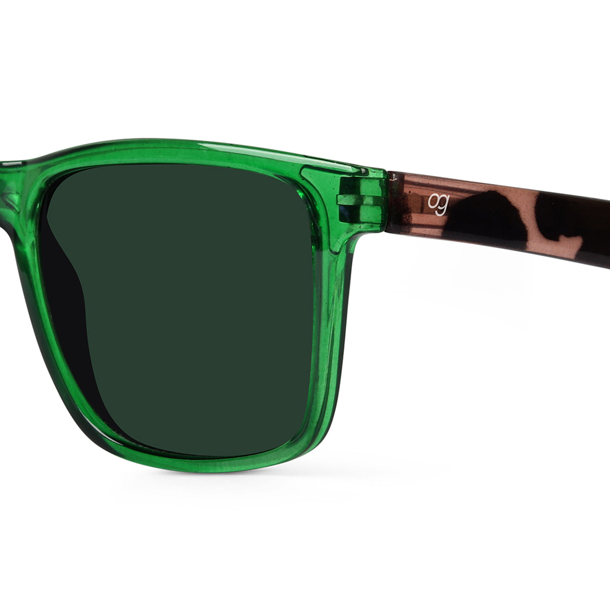 Green Auralite Polarized Square Sunglasses - View 13