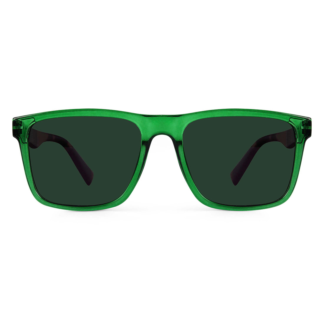 Green Auralite Polarized Square Sunglasses - View 15