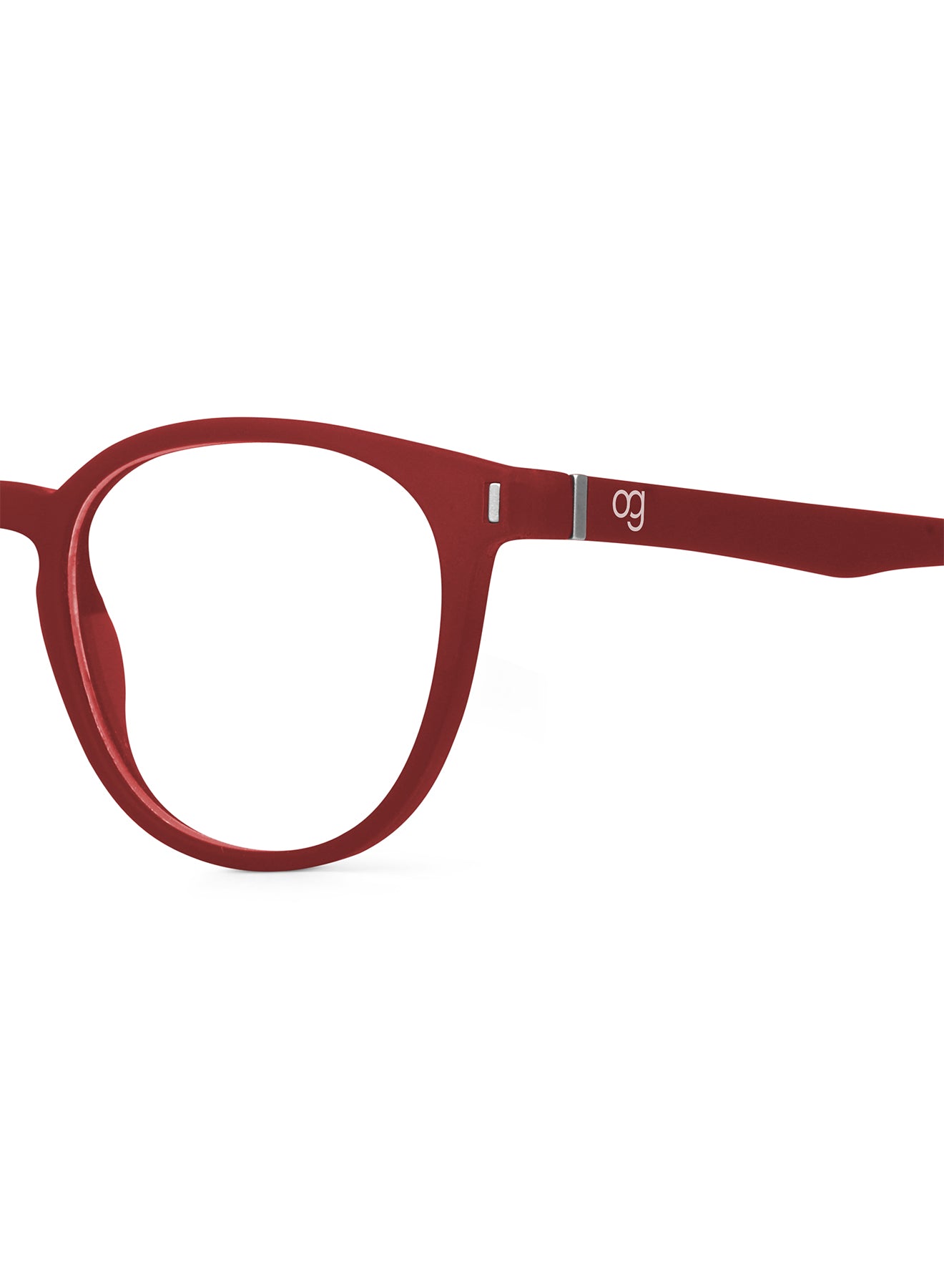 Burgundy Noctra Round Blue Screen Glasses - View 7