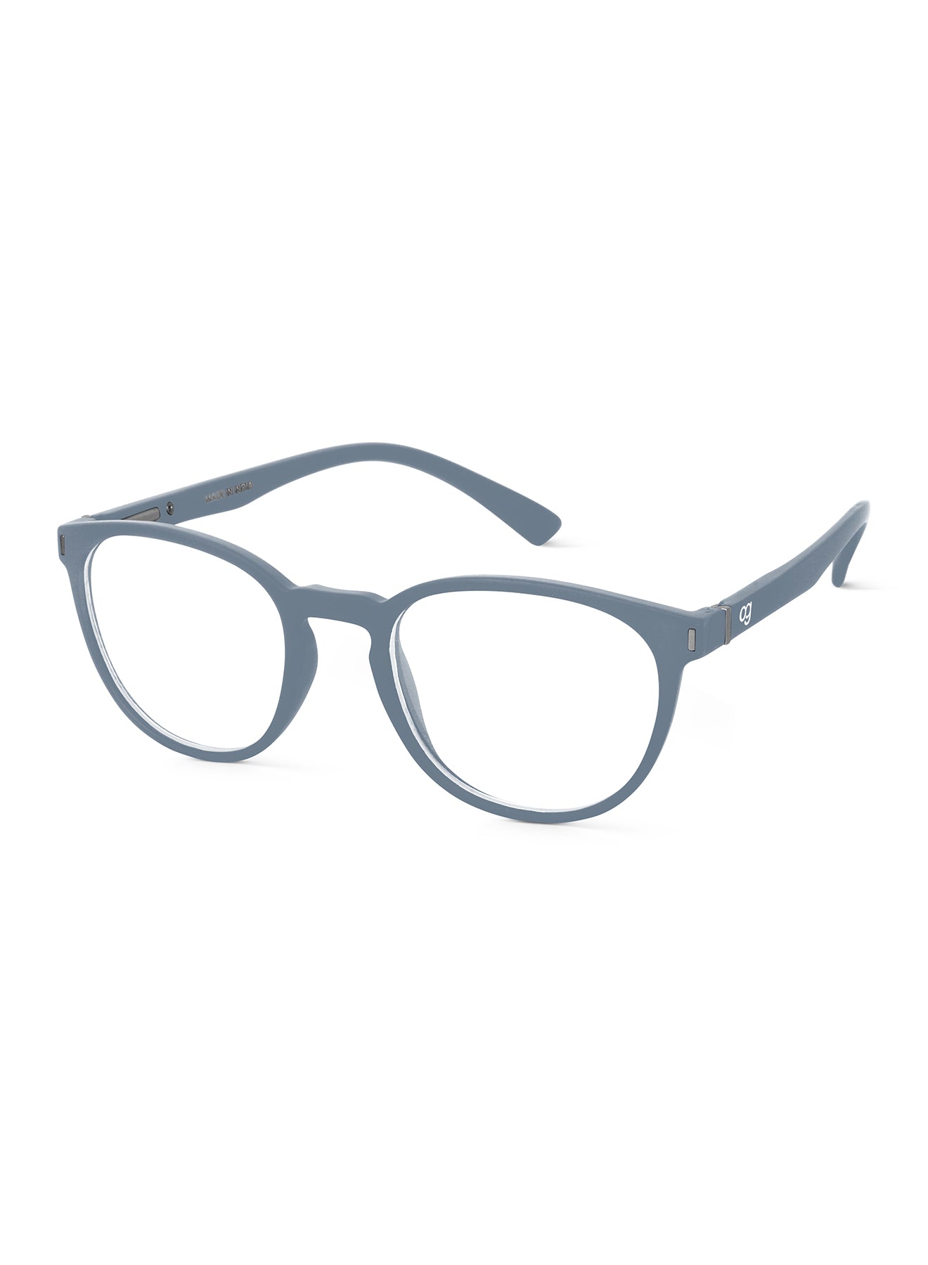 Grey Noctra Round Blue Screen Glasses