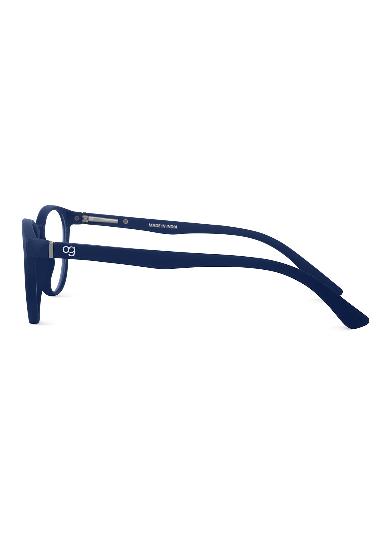 Dark Blue Noctra Round Blue Screen Glasses - View 30