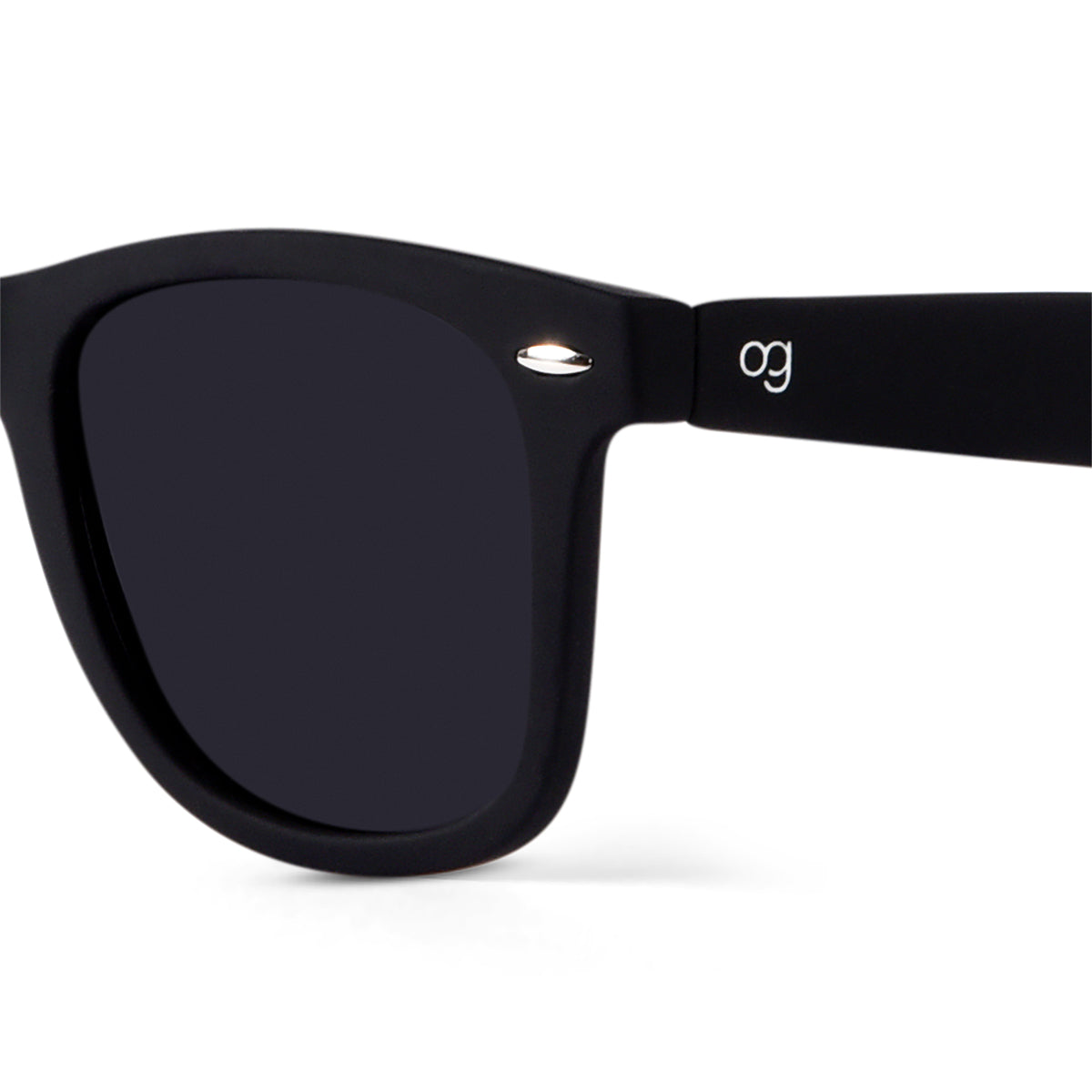 Black Polarized Wayfarer Sunglasses - View 2