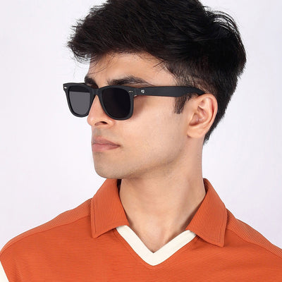 Black Polarized Wayfarer Sunglasses - View 4