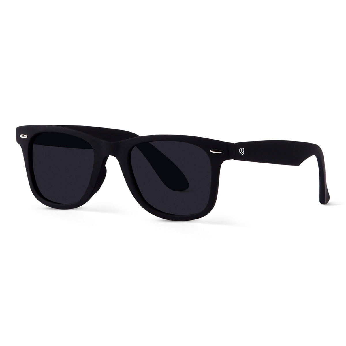 Black Polarized Wayfarer Sunglasses - View 6