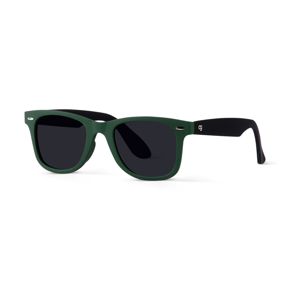 Black X Green Polarized Wayfarer Sunglasses - View 24