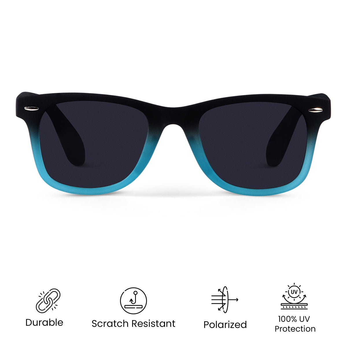 Black Polarized Wayfarer Sunglasses - View 28