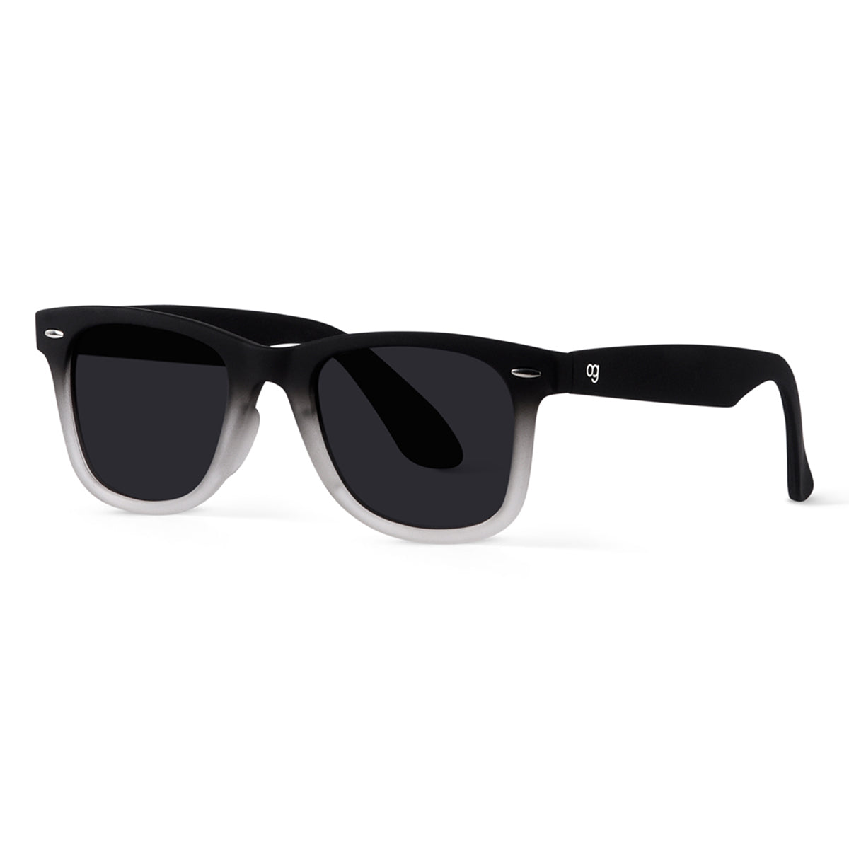 Matte Black Polarized Wayfarer Sunglasses - View 36