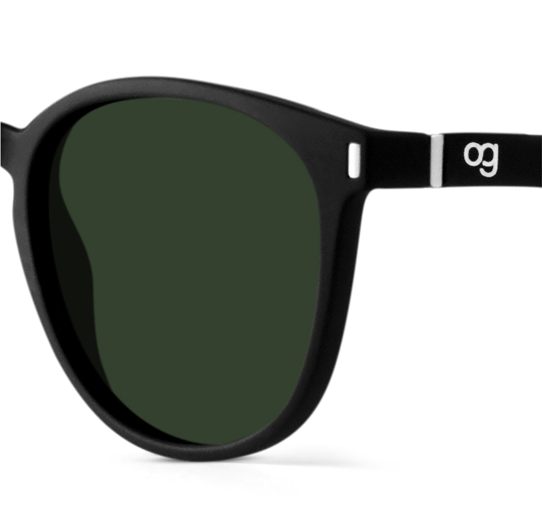 Green Polarized Round Sunglasses - View 8