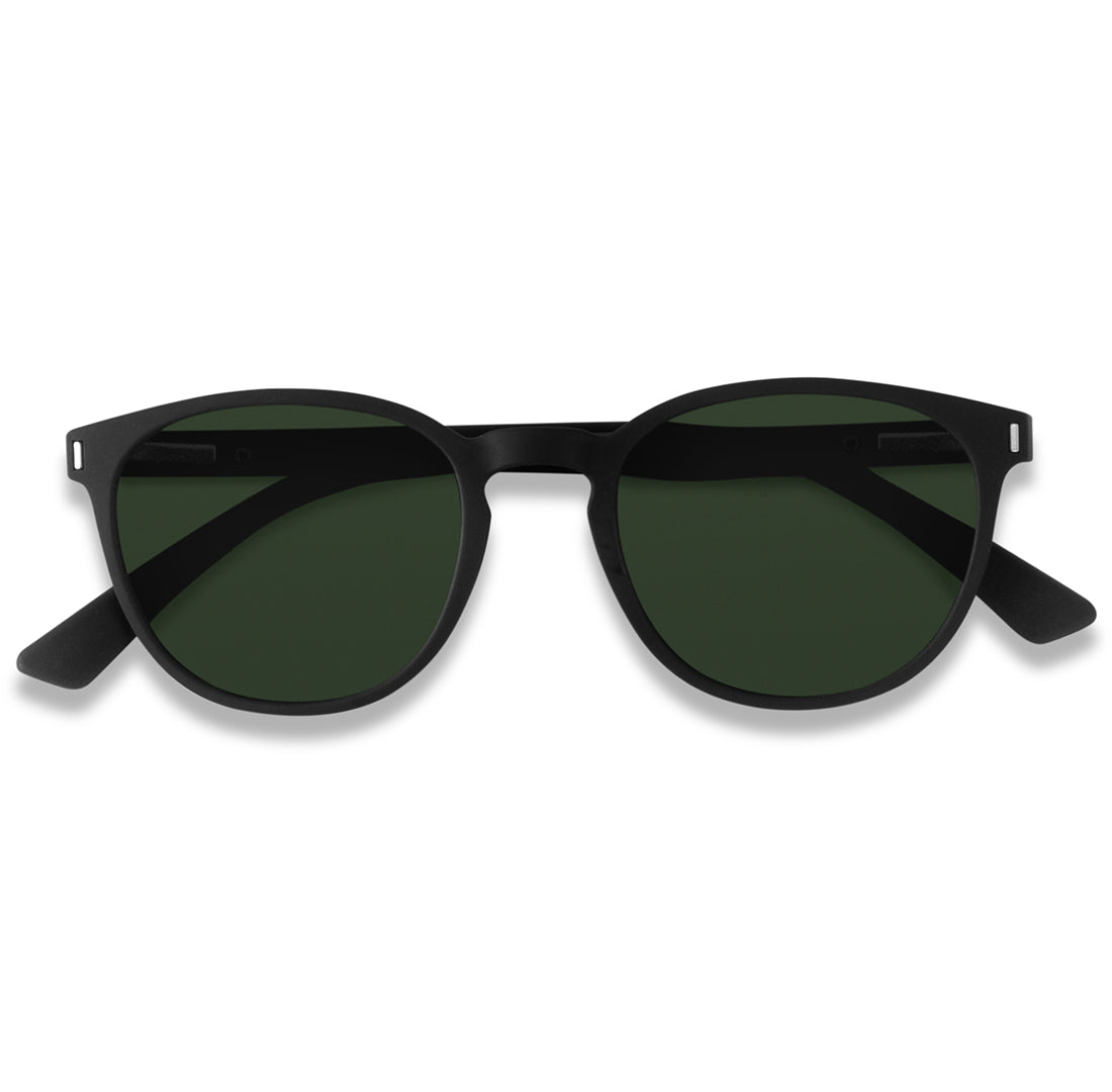 Green Polarized Round Sunglasses - View 9