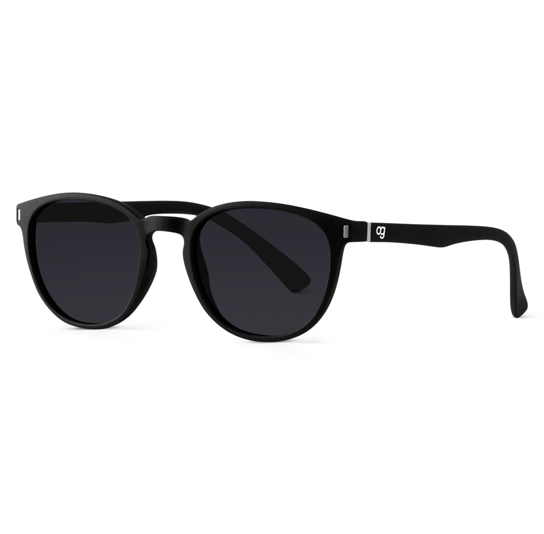 Black Polarized Round Sunglasses - View 19
