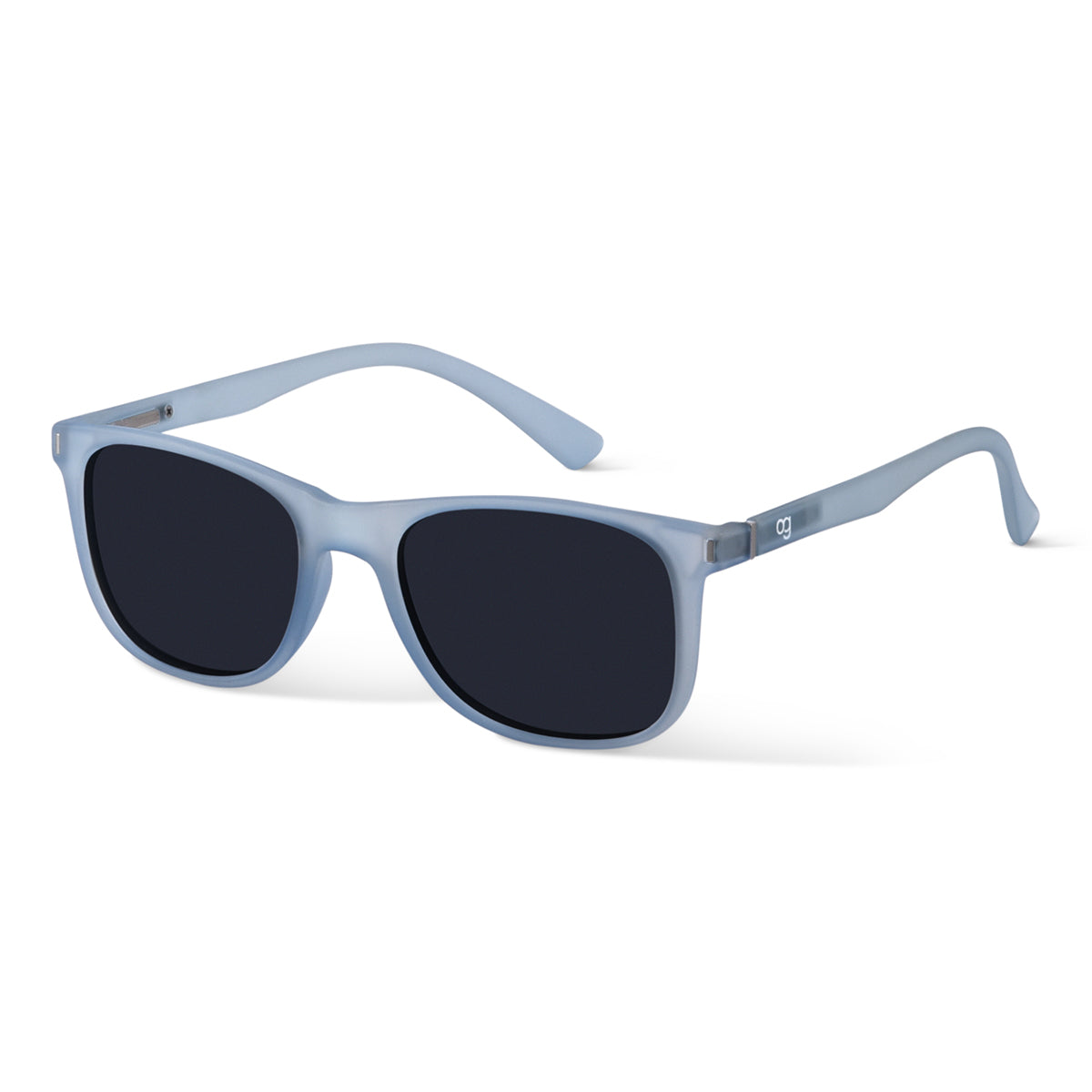 Blue Transparent Polarized Square Sunglasses