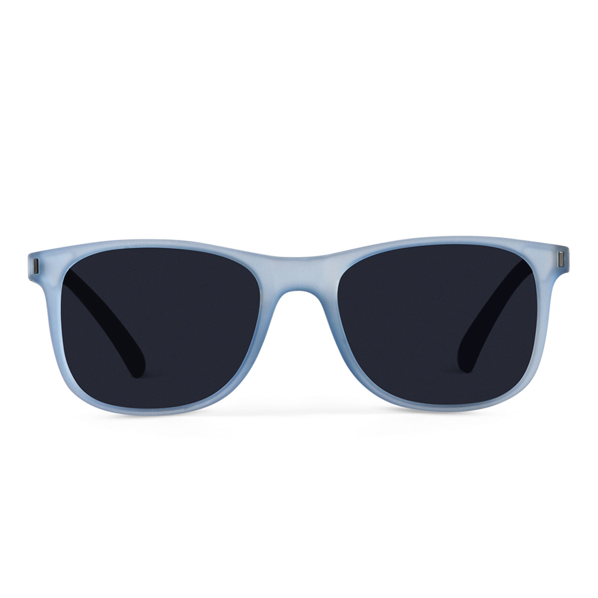 Blue Transparent Polarized Square Sunglasses - View 4