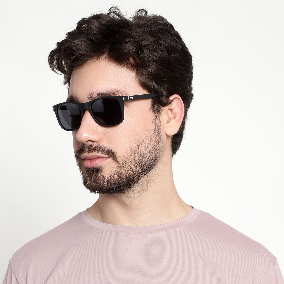 Black Polarized Square Sunglasses - View 13