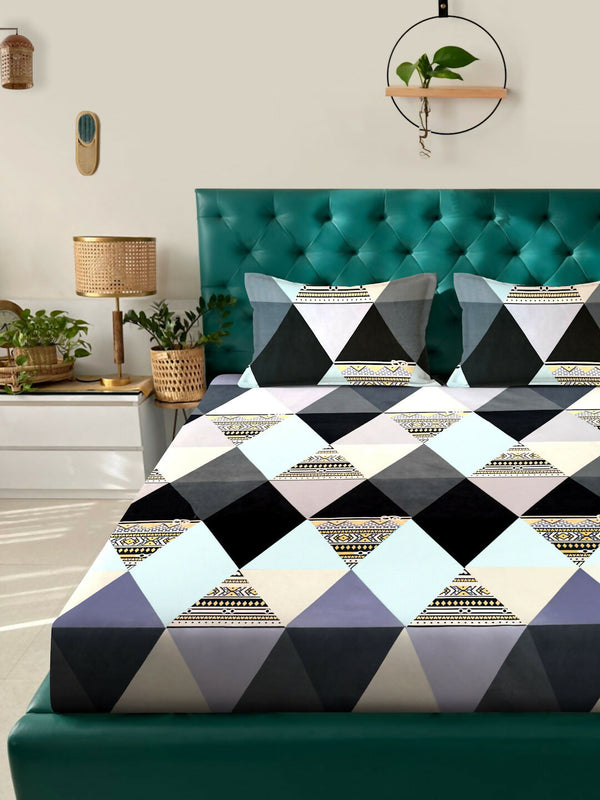 EASY CARE Double Bedsheet 224x254 cm – Premium Micro Polyester Soft Printed Bedding Set for Double Bed | Lightweight, Fade Resistant & Easy Wash Care PANCHAJANYA FASHIONS