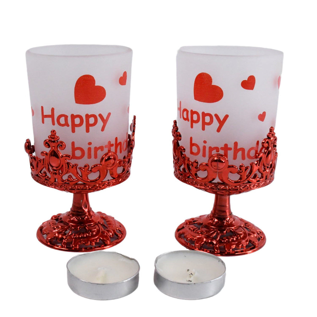 Tealight Holder Stylishly Shaped Candle Diya Stand Plastic Beautiful Design Festival (2 Pc  Mix Design) HP DD