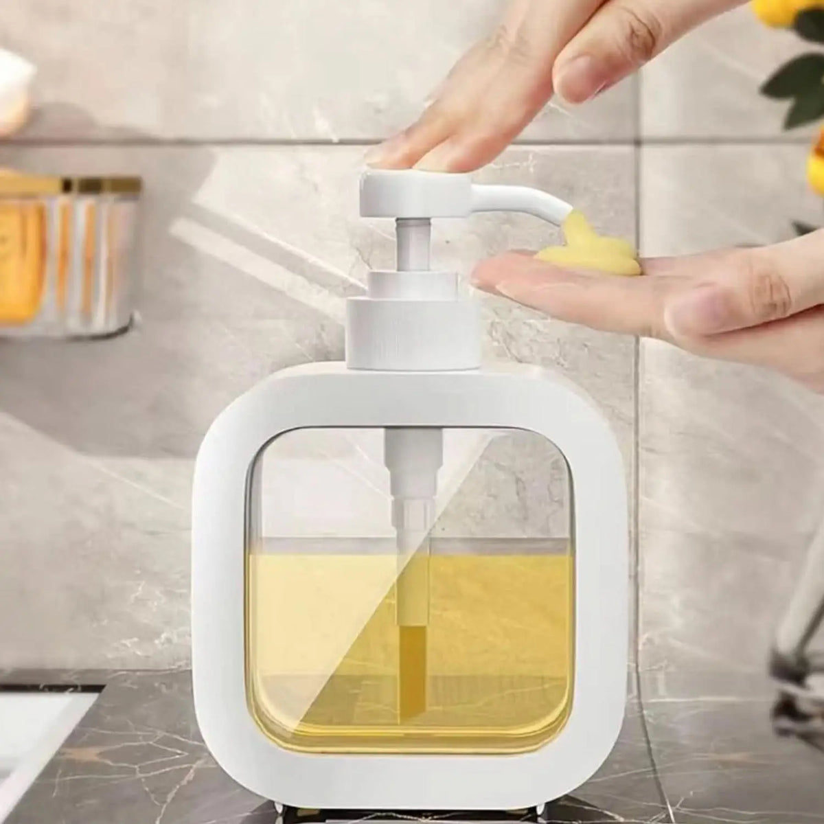 Snap Sink Dispenser Plastic Clear Empty Pump Lotion Bottles (1 Set) HP DD