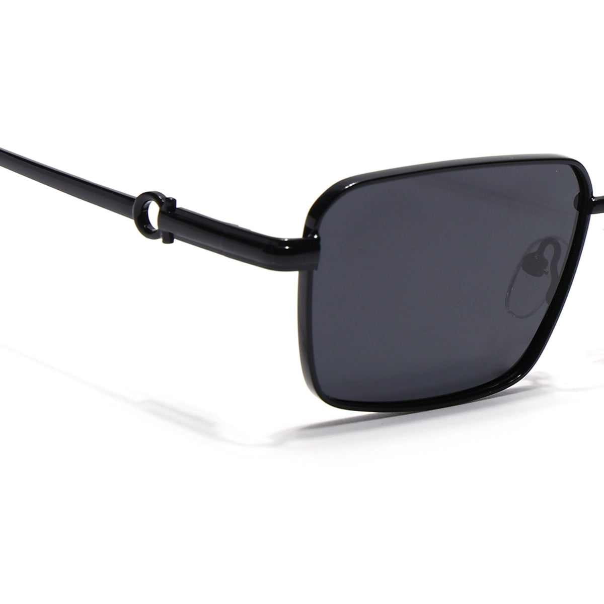 Mocha Black Rectangle Sunglasses for Men and Women - view 4