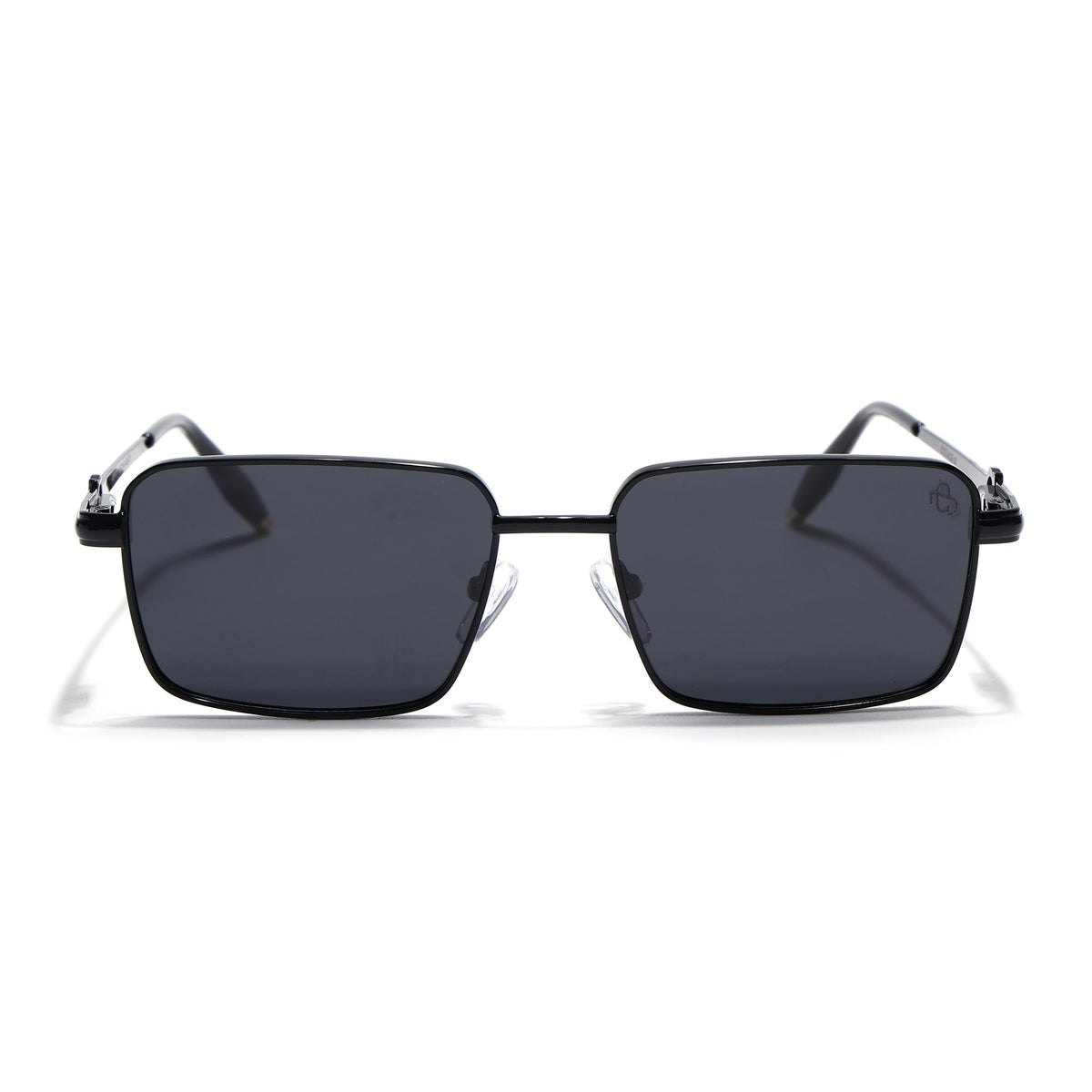 Mocha Black Rectangle Sunglasses for Men and Women - view 3