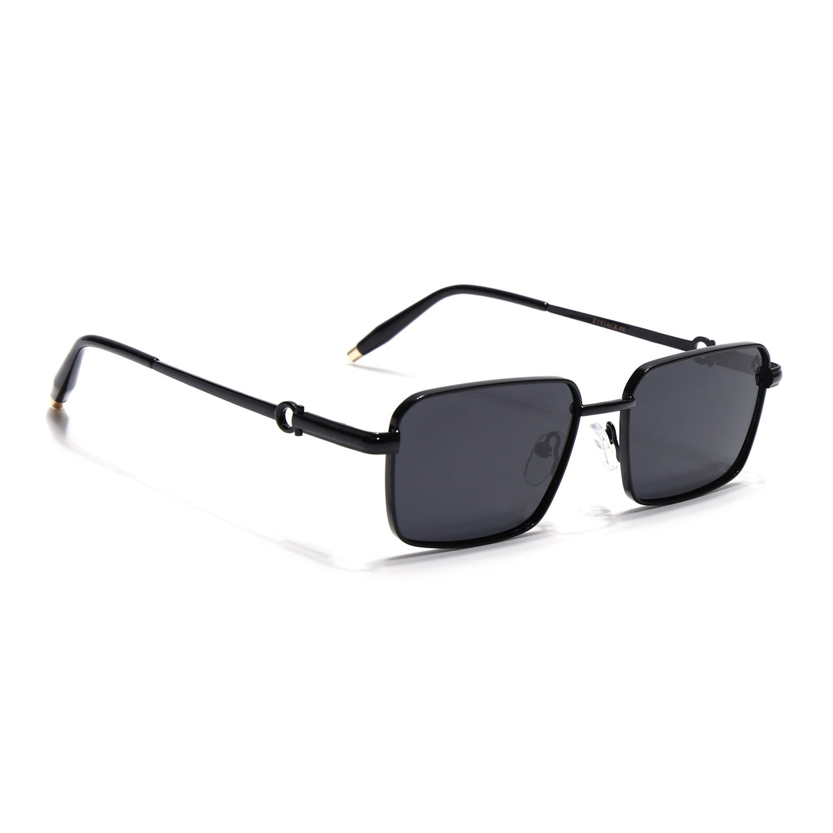 Mocha Black Rectangle Sunglasses for Men and Women - view 2