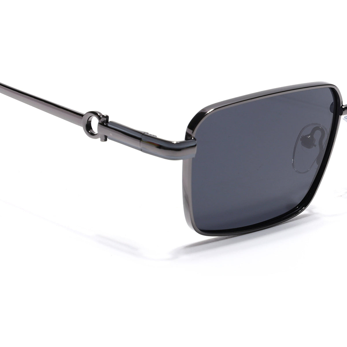 Mocha Grey Rectangle Sunglasses for Men and Women - view 4