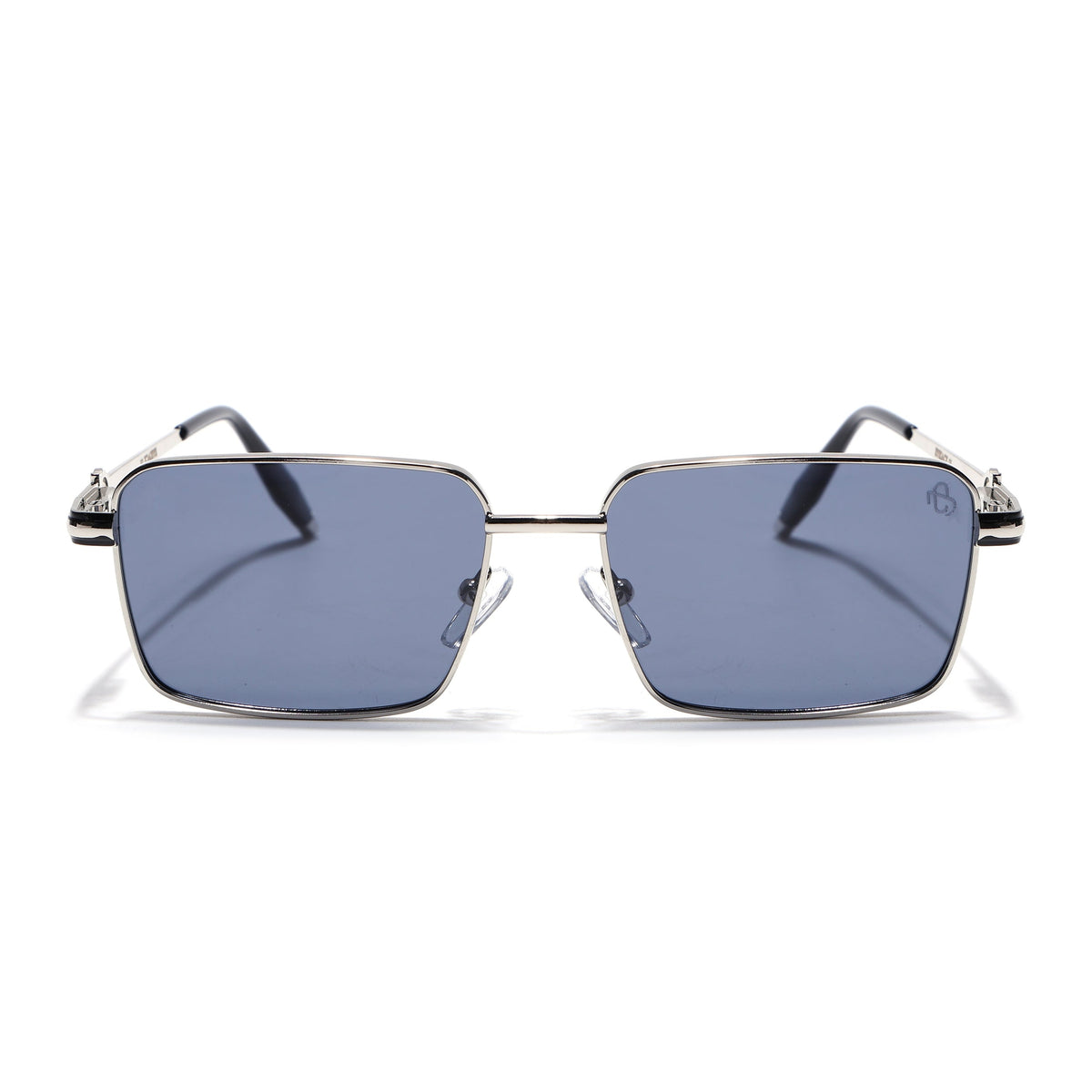Mocha Silver Rectangle Sunglasses for Men and Women - view 3