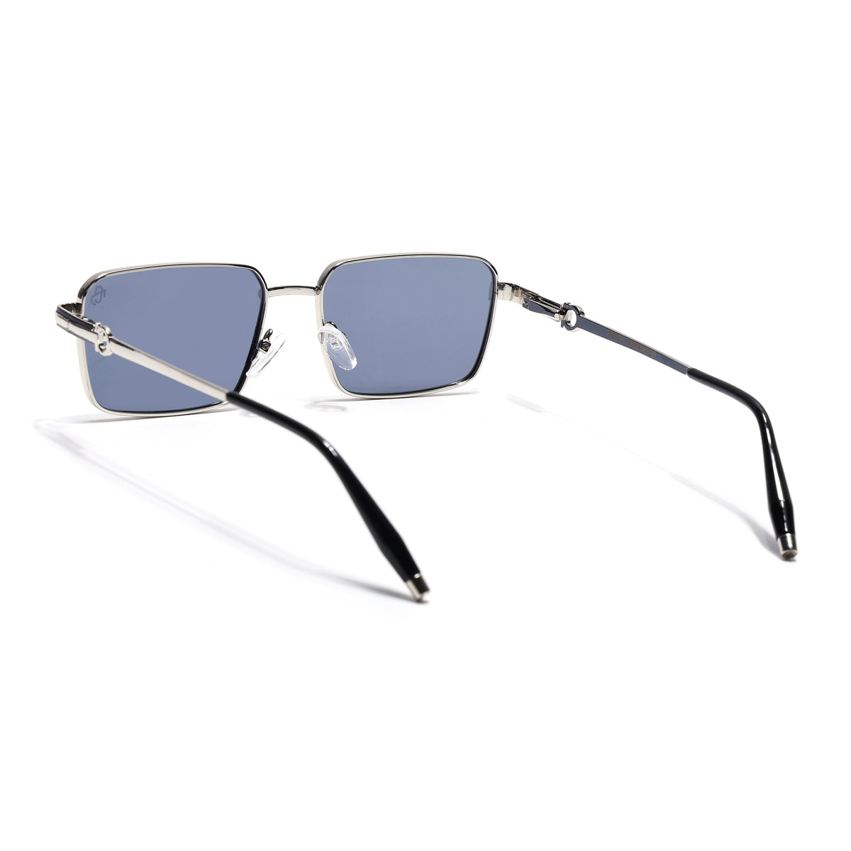 Mocha Silver Rectangle Sunglasses for Men and Women - view 5