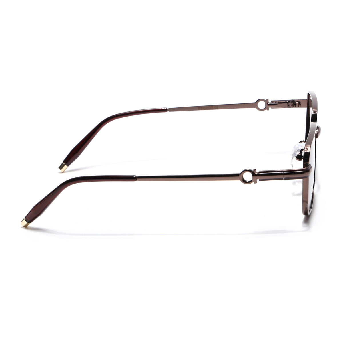 Mocha Brown Rectangle Sunglasses for Men and Women - view 7