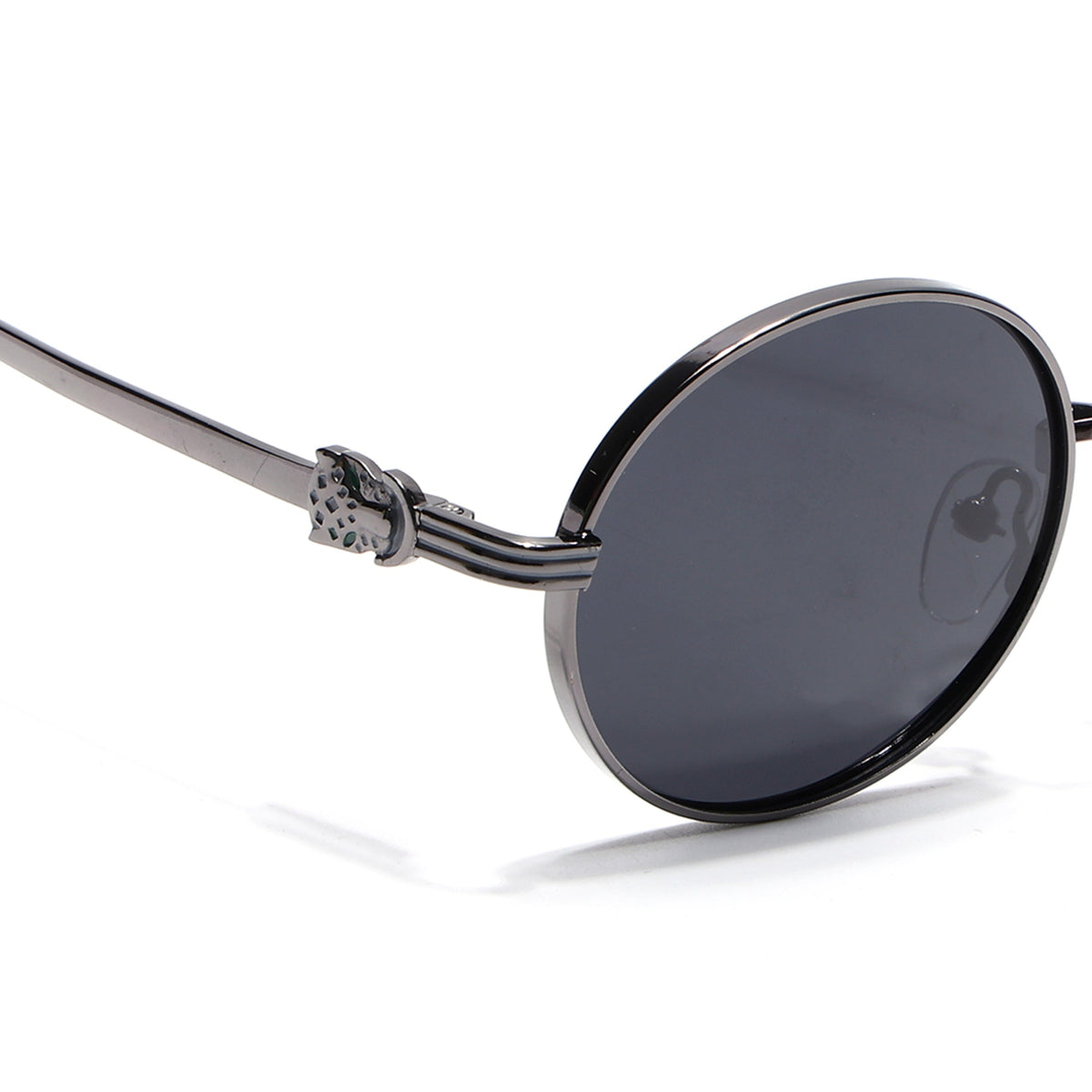 Simba Grey Oval Sunglasses for Men and Women - Style 2210 - view 5