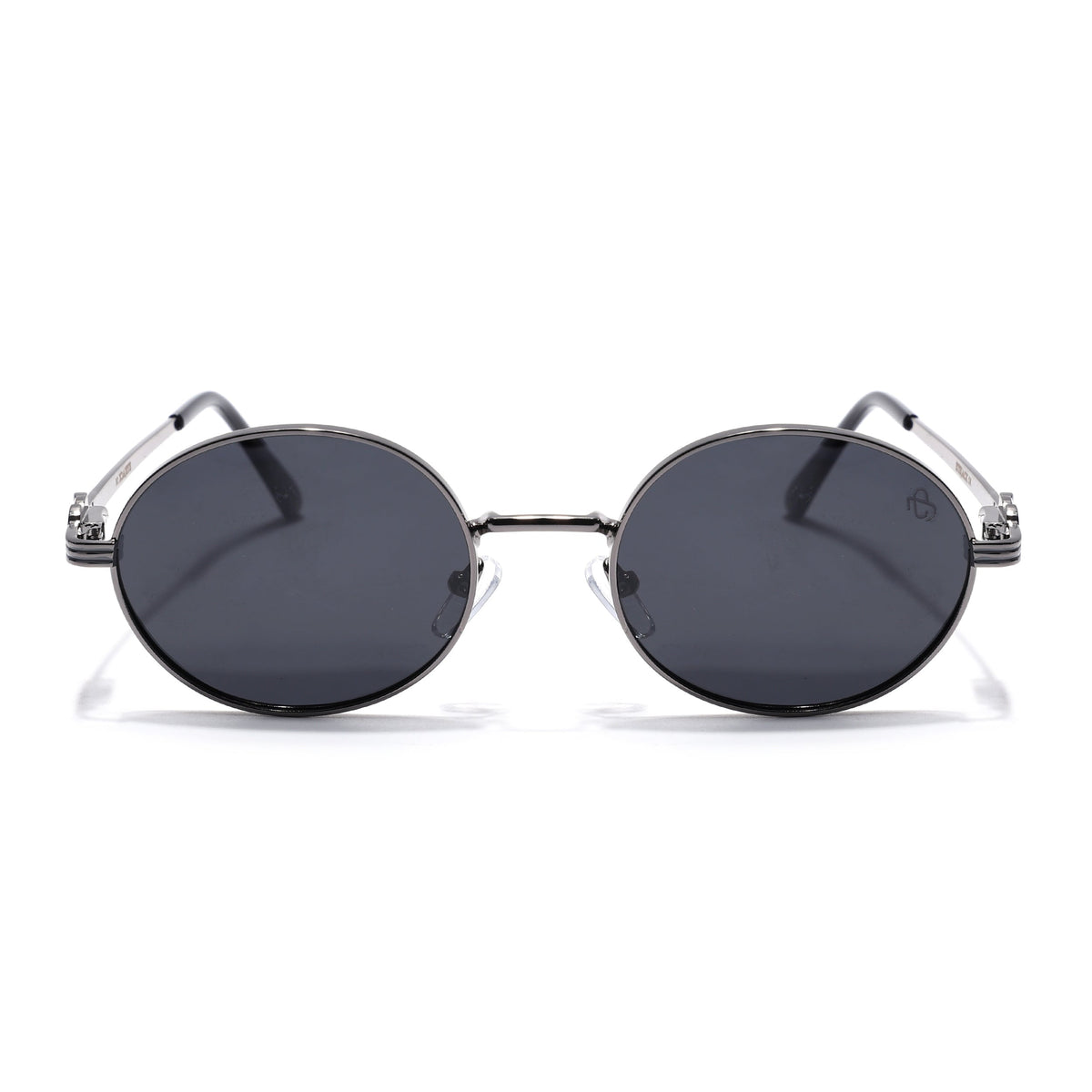 Simba Grey Oval Sunglasses for Men and Women - Style 2210 - view 4