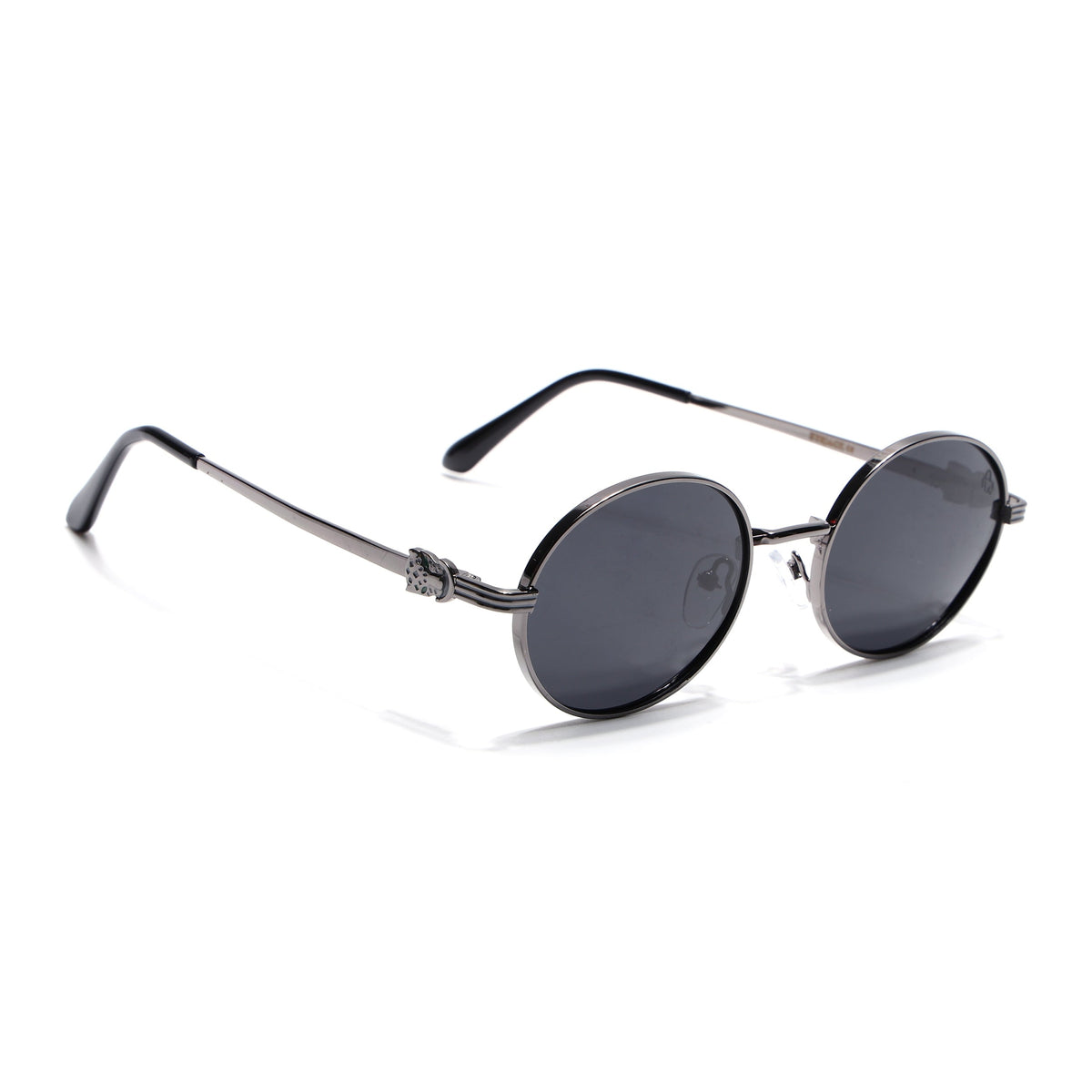 Simba Grey Oval Sunglasses for Men and Women - Style 2210 - view 3