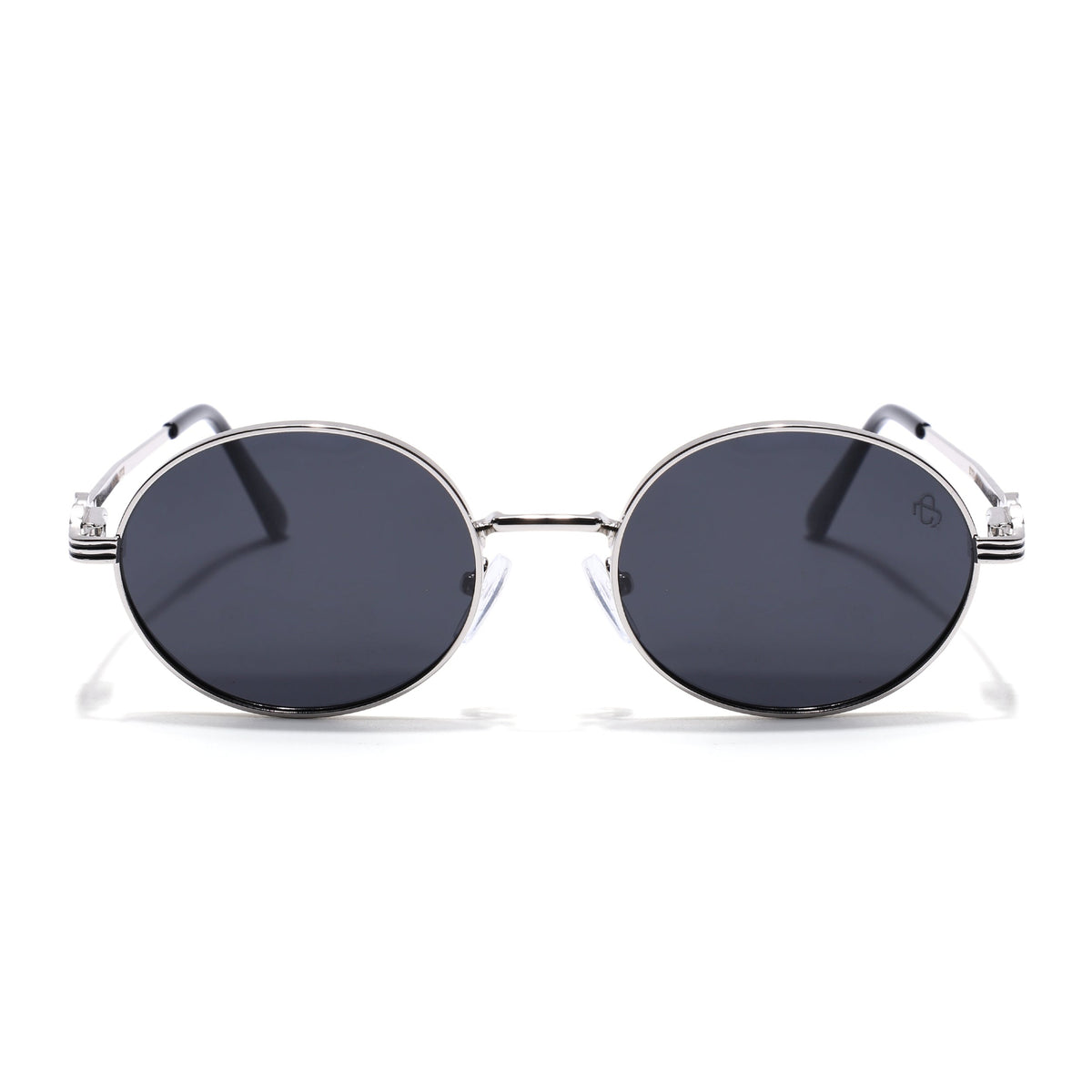 Simba Silver Oval Sunglasses for Men and Women - Style 2211 - view 4