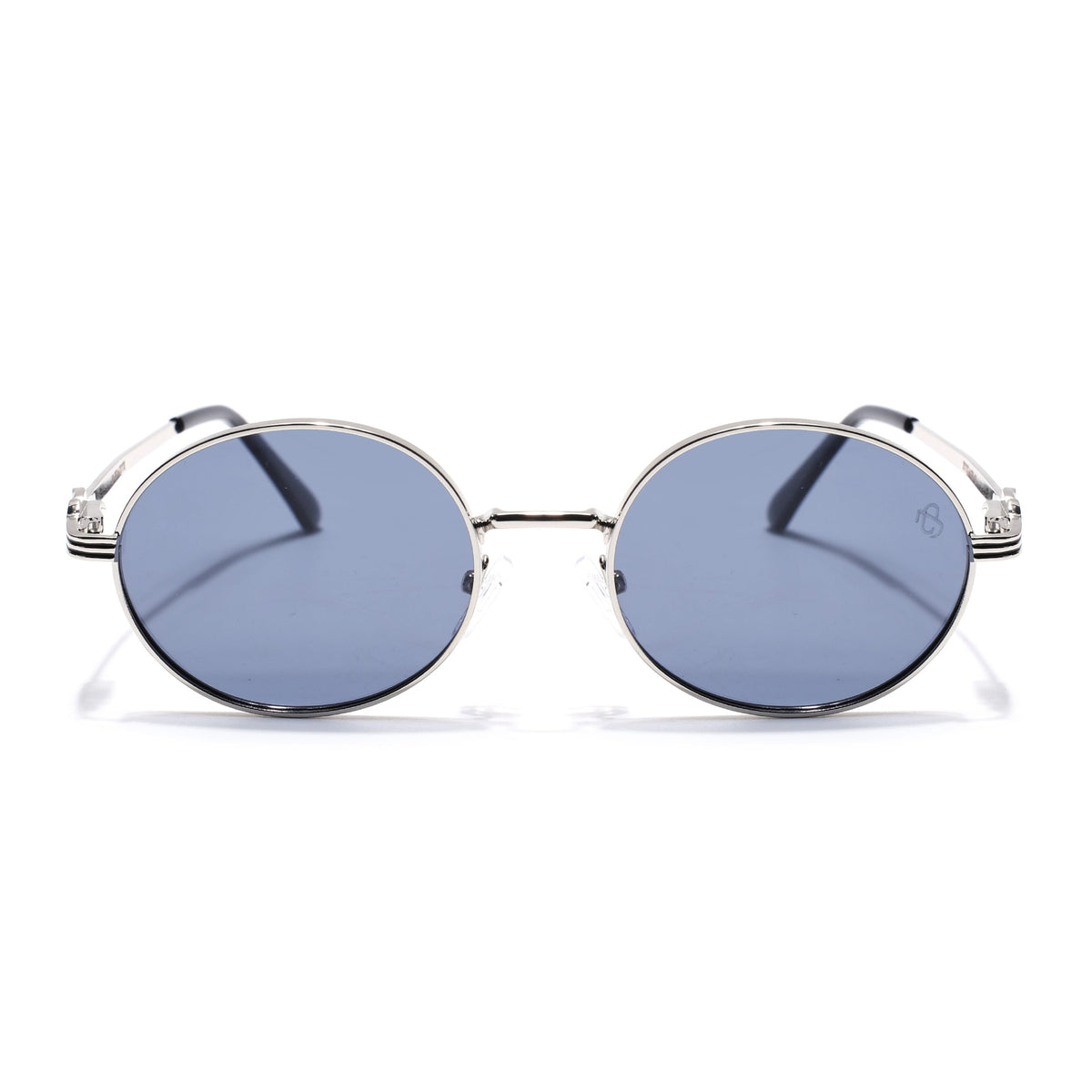 Simba Silver Oval Sunglasses for Men and Women - Style 2212 - view 3